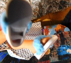 SINDY OPEN TOE BLUE SLIPPERS B